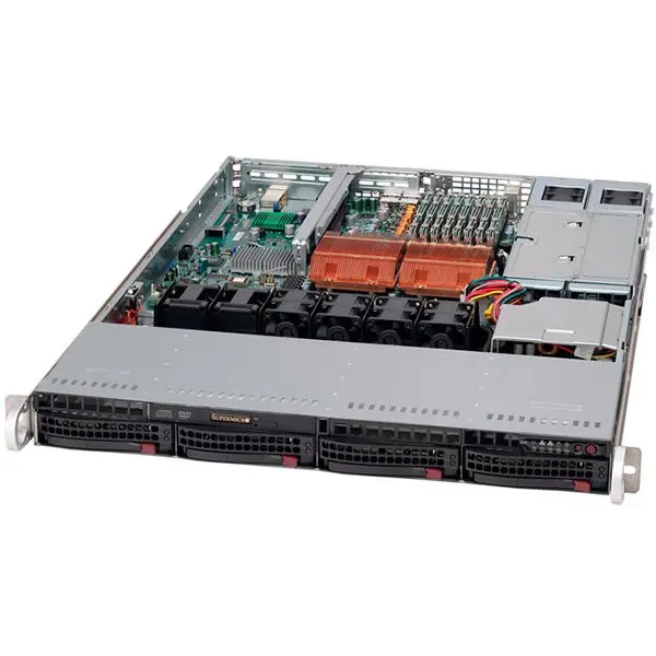 Supermicro superserver Dual socket B2 (LGA 1356) supports Intel Xeon CPU E5-2400, 440W High-efficiency Power Supply 80PLUS Platinum Level (