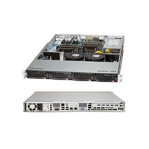 Server SUPERMICRO SuperServer 6017R-TDF (Rack-Mountable, iC602 (S2011), Bus 8GTsec, DDR3 800MHz1066MHz1333MHz1600MHz, VGA, 2xLAN, Matrox G2