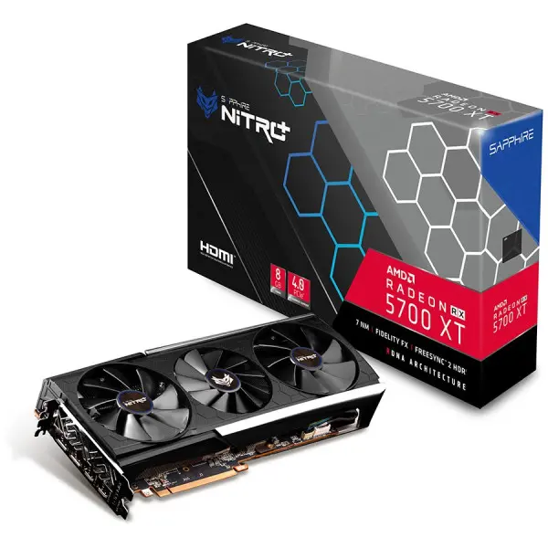 SAPPHIRE NITRO+ RADEON RX 5700 XT 8G GDDR6 DUAL HDMI  DUAL DP OC (UEFI) ( 11293-03-40G ) 
