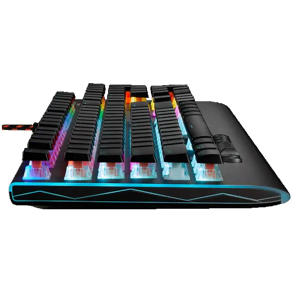CANYON Wired multimedia gaming keyboard with lighting effect, 20pcs rainbow LED & 19pcs RGB light, Numbers 104keys, EN double injection lay