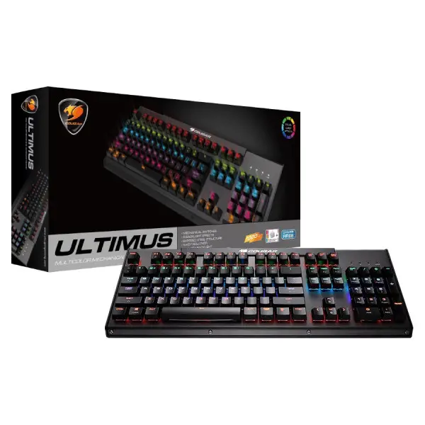 COUGAR Ultimus TTC Red Switch RGB Mechanical Gaming Keyboard, N-key rollover RGB, 16.8 million colors, Full Key Backlight (Multi-colors), P