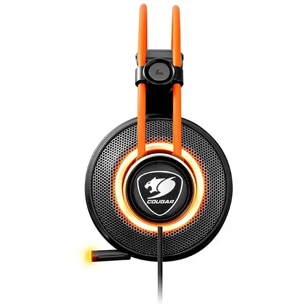 COUGAR HEADSET IMMERSA PRO RGB 7.1 virtual surround sound,USB  3.5mm Phone Plug, UIX Support-LightingEQ,Rapid control On Earcup, Noise Canc
