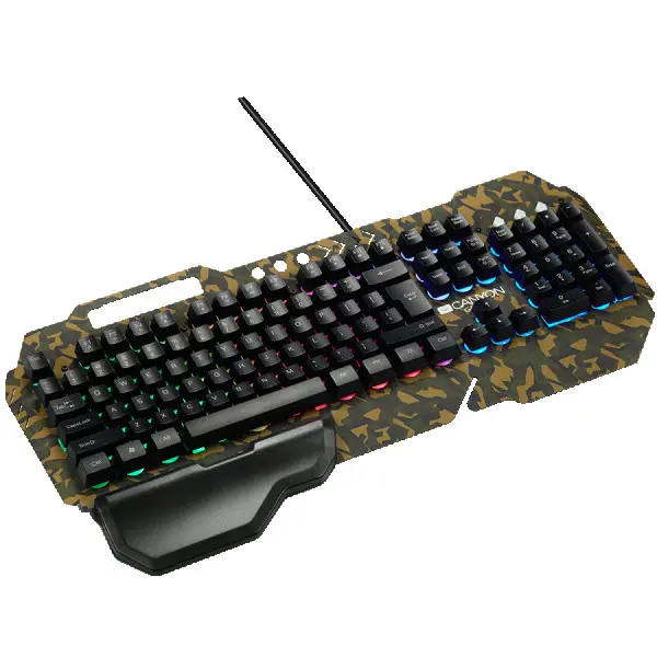 CANYON 4in1 Gaming set, Keyboard with backlight(104 keys), Mouse with weight adjustment(DPI 8001000120016002400320048006400), Mouse Mat wit