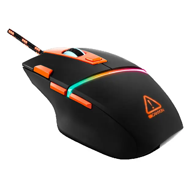 CANYON 3in1 Gaming set, Keyboard with rainbow LED(104 keys), Mouse with RGB(DPI 800160032004200), Mouse Mat with size 350*250*3mm, Black, 1