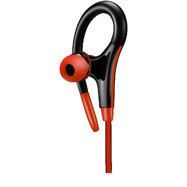 CANYON Stereo sport earphones with microphone, cable length 1.2m, Red, 32*58*25mm, 0.017kg ( CNS-SEP2R ) 