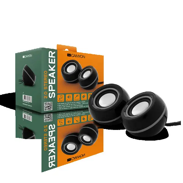 Multimedia - Speaker CANYON CNR-FSP01 (Stereo, 6W, 20Hz-20kHz, 1xUSB, BlackSilver) ( CNR-FSP01 ) 