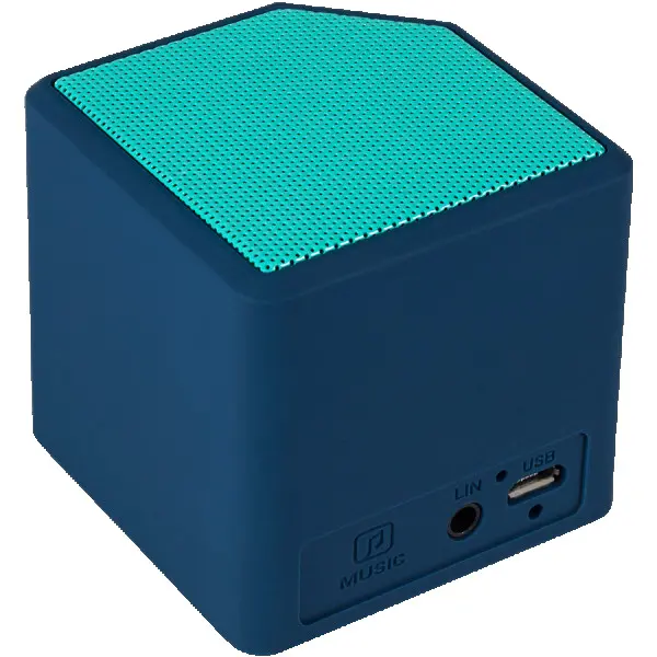 CANYON Portable Bluetooth V4.2+EDR stereo speaker with 3.5mm Aux, micro-USB port, bulit in 300mAh battery, Dark blue, cable leagth 0.25m, 5