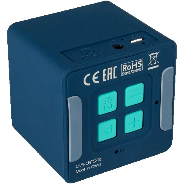 CANYON Portable Bluetooth V4.2+EDR stereo speaker with 3.5mm Aux, micro-USB port, bulit in 300mAh battery, Dark blue, cable leagth 0.25m, 5