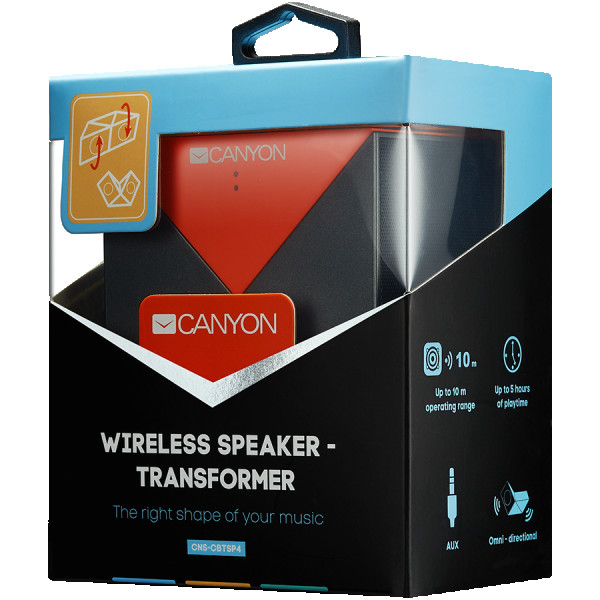 Transformer Bluetooth Speaker, BT V5.0, Jieli AC6925, 360 degree rotation, Built in microphone, TF card support, 3.5mm AUX, micro-USB port, (2)