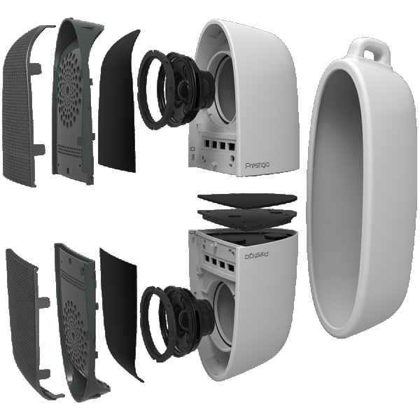 Prestigio Supreme, 2-in-1 bluetooth speakers with magnets, TWS, 1000mAH battery, with Type-C port,  Type-C to USB Cable 1.5M, Dimension 69*