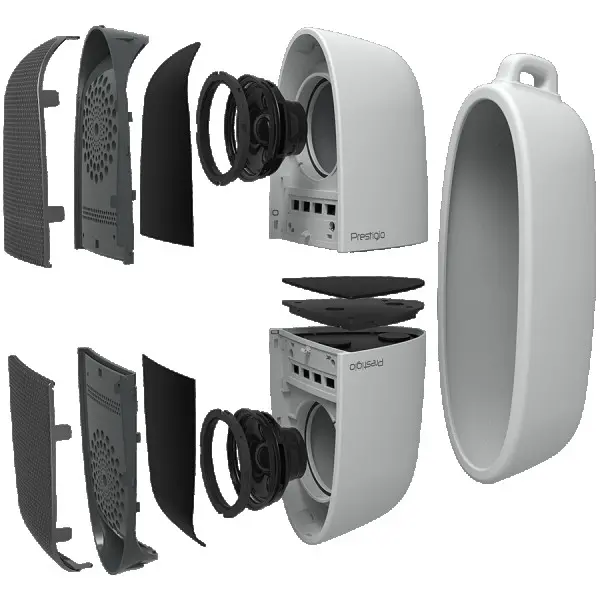 Prestigio Supreme, 2-in-1 bluetooth speakers with magnets, TWS, 1000mAH battery, with Type-C port,  Type-C to USB Cable 1.5M, Dimension 69*