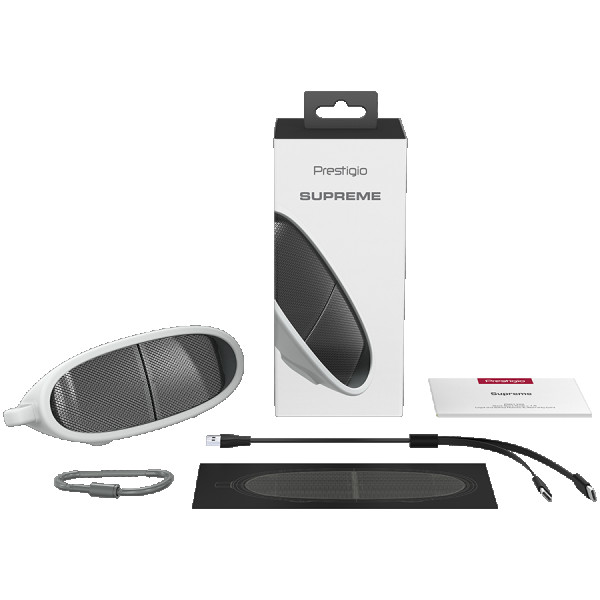 Prestigio Supreme, 2-in-1 bluetooth speakers with magnets, TWS, 1000mAH battery, with Type-C port,  Type-C to USB Cable 1.5M, Dimension 69*