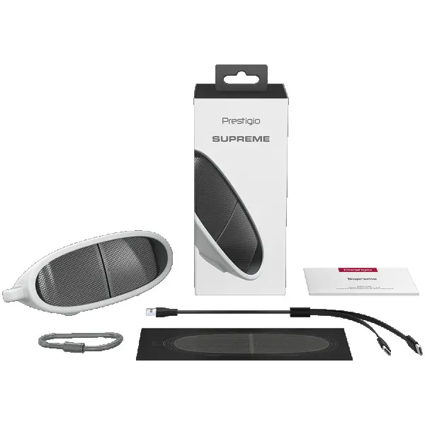 Prestigio Supreme, 2-in-1 bluetooth speakers with magnets, TWS, 1000mAH battery, with Type-C port,  Type-C to USB Cable 1.5M, Dimension 69*