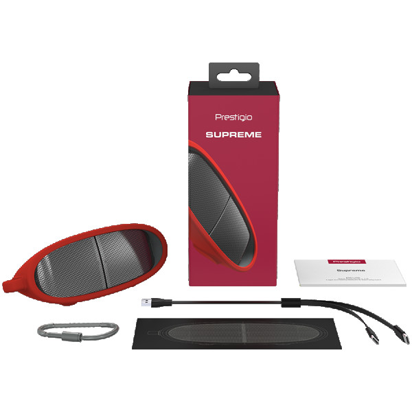 Prestigio Supreme, 2-in-1 bluetooth speakers with magnets, TWS, 1000mAH battery, with Type-C port,  Type-C to USB Cable 1.5M, Dimension 69* (2)