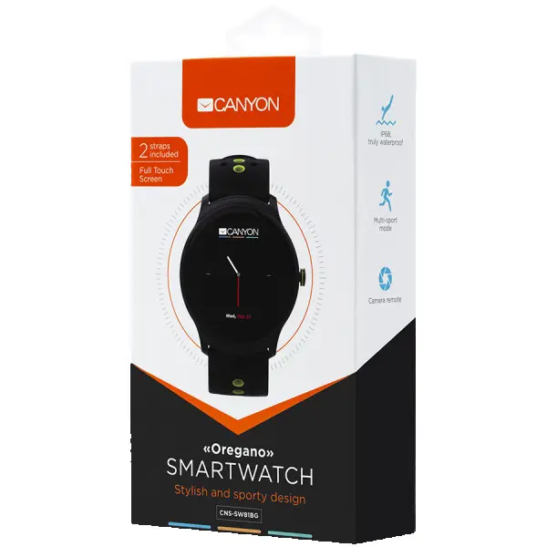 Smart watch, 1.3inches IPS full touch screen, Alloy+plastic body,IP68 waterproof, multi-sport mode with swimming mode, compatibility with i