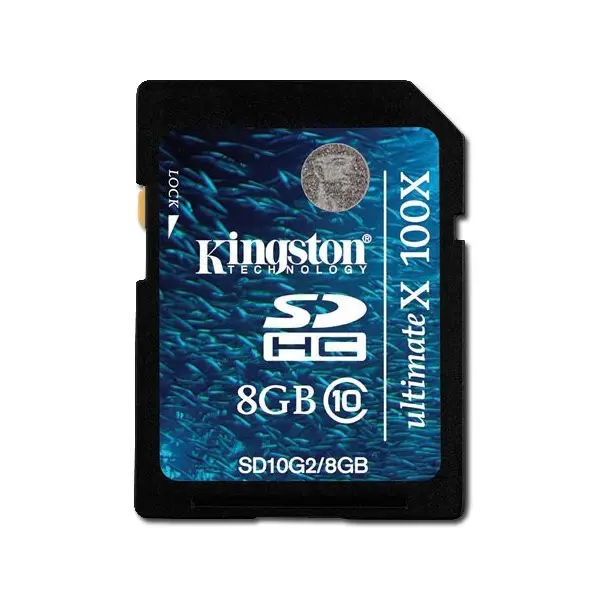 KINGSTON Memory ( flash cards ) 8GB SD Card High Capacity Class 10, Plastic ( SD10G28GB ) 
