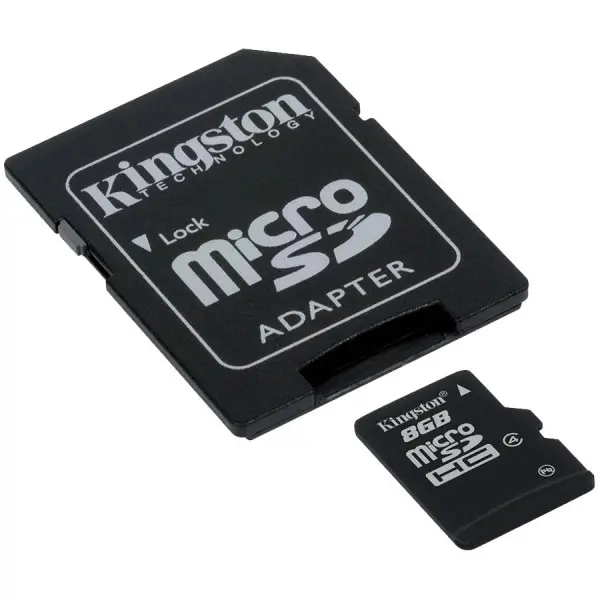 Kingston  4GB microSDHC Class 4 Flash Card + SD Adapter, EAN: 740617120639 ( SDC44GB ) 