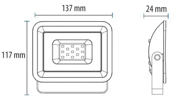 LED reflektor 20W 6500K LRF013EW-20/BK