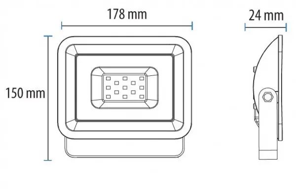 LED reflektor 30W 6500K LRF013EW-30/BK