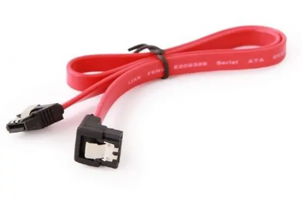 CC-SATAM-DATA90-0.3 Gembird Metal clips, Serial ATA data kabl flat 0,3m 90 degree bent connector