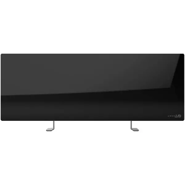 AENO Premium Eco Smart Heater, 700W, Tempered glass, Infrared+convection heating type, Plug type: Europe (EF type), BLACK ( AGH0002S )