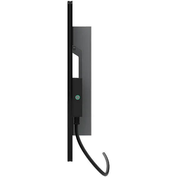 AENO Premium Eco Smart Heater, 700W, Tempered glass, Infrared+convection heating type, Plug type: Europe (EF type), BLACK ( AGH0002S )