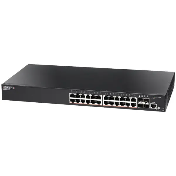 EDGECORE 24 ports 101001000Base-T + 4G SFP uplink ports with 24 port PoE (200W) ( ECS2100-28P ) 