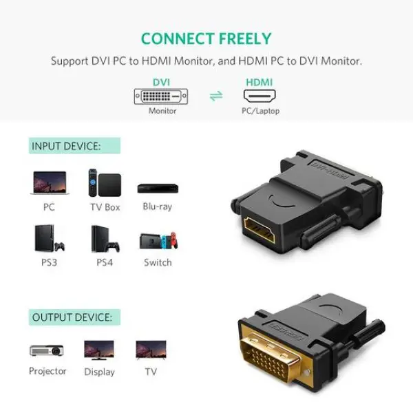 Adapter DVI (24+1) M na HDMI F (alt. a-hdmi-dvi-2)