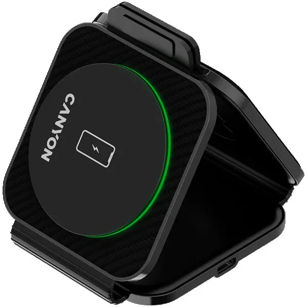 CANYON WS-305, Foldable 3in1 Wireless charger with case, touch button for Running water light, Input 9V2A,  12V1.5AOutput 15W10W7.5W5W, Typ