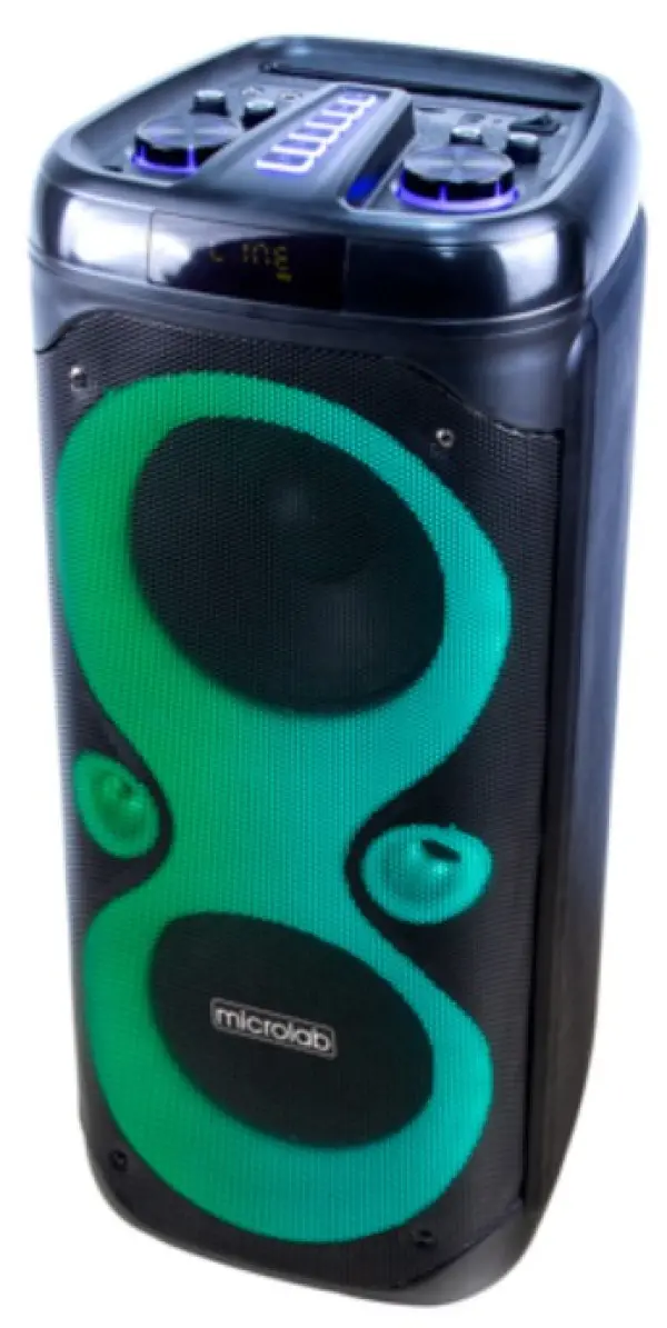 Microlab PT800 karaoke zvucnik 135W, Bluetooth, LED, 7,4V/4500mAh, TWS, Aux, USB, microSD, FM, Mic*2