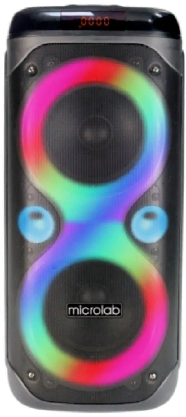 Microlab PT800 karaoke zvucnik 135W, Bluetooth, LED, 7,4V/4500mAh, TWS, Aux, USB, microSD, FM, Mic*2