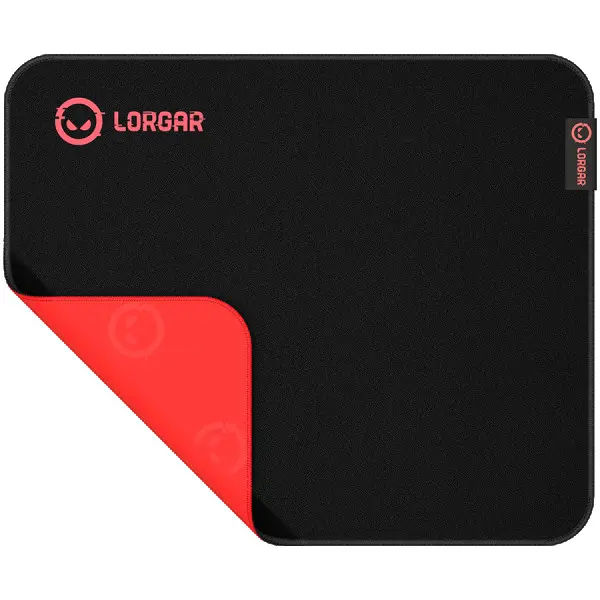 Lorgar Main 323, Gaming mouse pad, Precise control surface, Red anti-slip rubber base, size: 360mm x 300mm x 3mm, weight 0.21kg ( LRG-GMP32