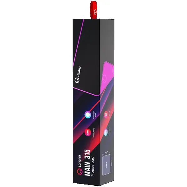 Lorgar Main 315, Gaming mouse pad, High-speed surface, Purple anti-slip rubber base, size: 500mm x 420mm x 3mm, weight 0.39kg ( LRG-GMP315 