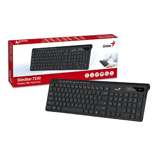 Genius SlimStar 7230,SER,BLK,2.4GHZ,KB