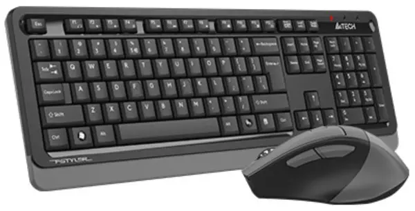A4-FG1035 A4Tech Fstyler Bezicna tastatura US-LAYOUT + bezicni mis USB, Grey