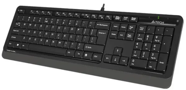 A4-FK10 GREY A4Tech Fstyler sleek Multimedia comfort tastatura, FN funkcije, vodootp. US-LAYOUT, USB