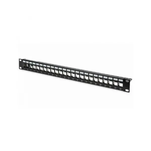Patch panel modularni shielded 19&quot;/0.5U sa 24 slota za STP/UTP module SKP-24-0.5U
