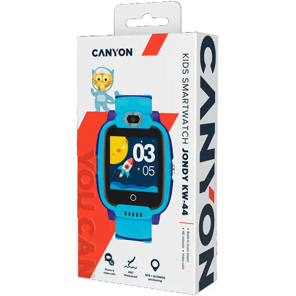 CANYON Jondy KW-44, Kids smartwatch, 1.44IPS colorful screen 240*240,  ASR3603S, Nano SIM card, 192+128MB, GSM(B3B8), LTE(B1.2.3.5.7.8.20) (3)