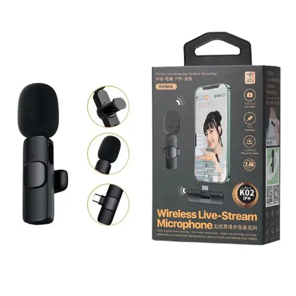 Mikrofon REMAX Wireless KO2 iph crni