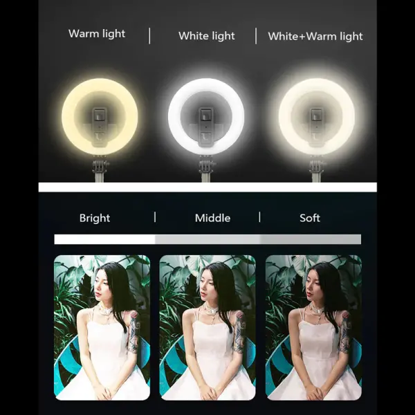 Tripod sa LED rasvetom R12 pink