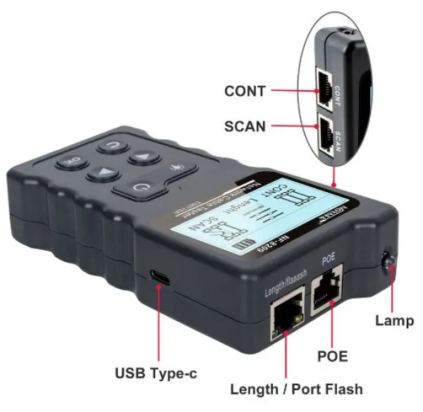 LAN TESTER POE NOYAFA NF-8209 Digital, Analog, i PoE LAN TESTER I TRAGAC KABLOVA