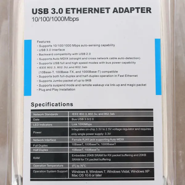 USB Type C LAN karta JWD-U23