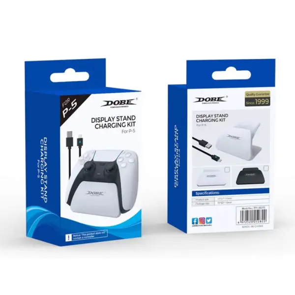 Dobe TP5-0537B stalak-punjac za PS5 beli