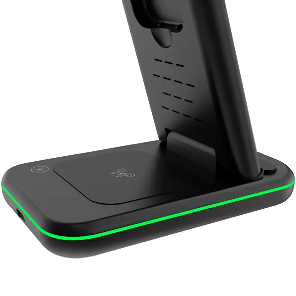 CANYON WS-304, Foldable  3in1 Wireless charger, with touch button for Running water light, Input 9V2A,  12V1.5AOutput 15W10W7.5W5W, Type c 