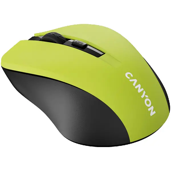 CANYON MW-1, Yellow 2.4GHz wireless optical mouse with 3 buttons, 80010001200 DPI adjustable ( CNE-CMSW1Y ) 