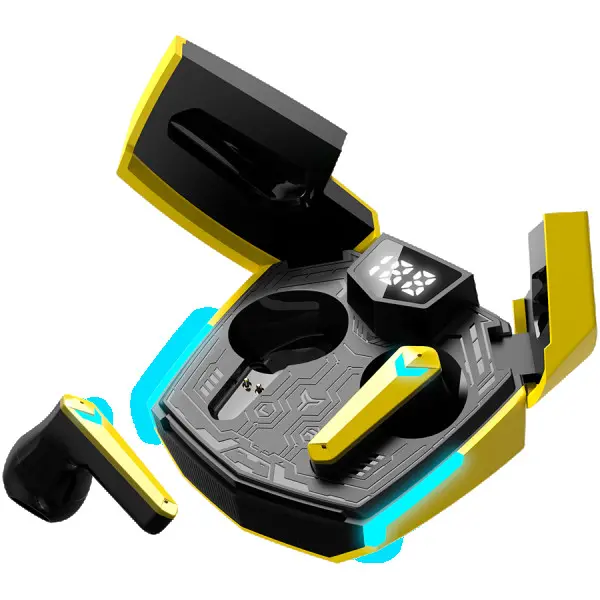 CANYON GTWS-2, Gaming True Wireless Headset, BT 5.3 stereo, 45ms low latency, 37.5 hours, USB-C, 0.046kg, yellow ( CND-GTWS2Y ) 