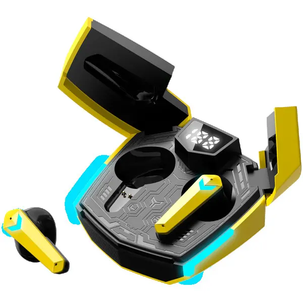 CANYON GTWS-2, Gaming True Wireless Headset, BT 5.3 stereo, 45ms low latency, 37.5 hours, USB-C, 0.046kg, yellow ( CND-GTWS2Y ) 
