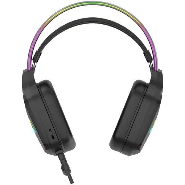 CANYON Darkless GH-9A, RGB gaming headset with Microphone, Microphone frequency response: 20HZ~20KHZ,  ABS+ PU leather, USB*1*3.5MM jack pl