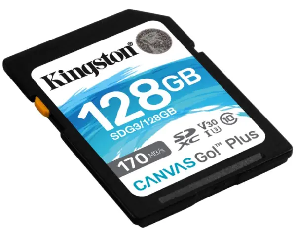 KINGSTON U3 V30 SDXC 128GB Canvas Go Plus 170R C10 UHS-I SDG3128GB