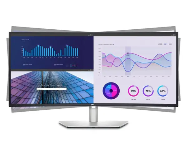 DELL 34 inch U3423WE WQHD USB-C UltraSharp zakrivljeni IPS monitor